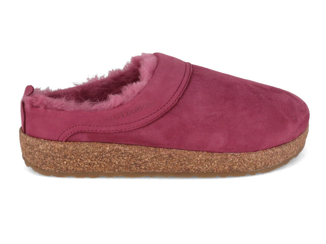1 HAFLINGER-Clog--Snowbird-Burgundy #farbe_Rosa