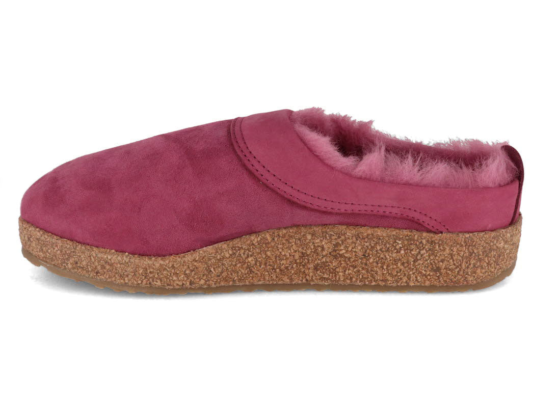 1 HAFLINGER-Clog--Snowbird-Burgundy #farbe_Rosa