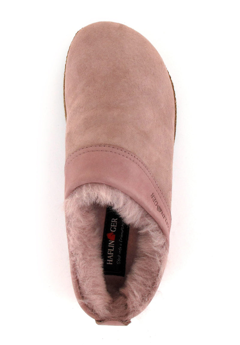 1 HAFLINGER-Womens-Slippers-with-Shearling-Snowbird-rosewood