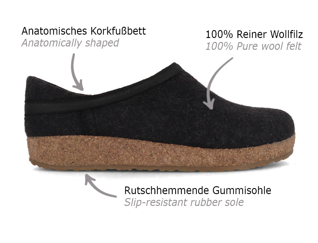 1 HAFLINGER-Clog--Grizzly-Buffalo-Graphite #farbe_Grey
