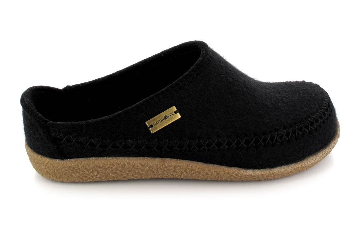 1 HAFLINGER-Slipper-Clog--Blizzard-Credo-Black #farbe_Black