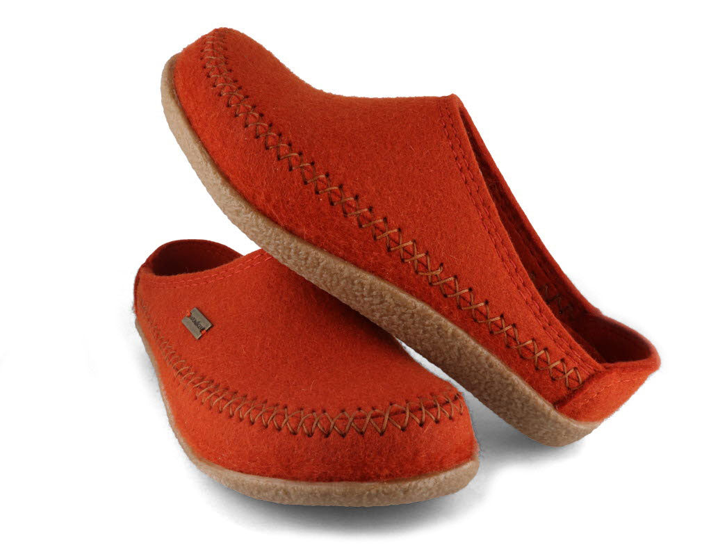 1 HAFLINGER-Women-Clogs-Blizzard-Credo-fox #farbe_Orange