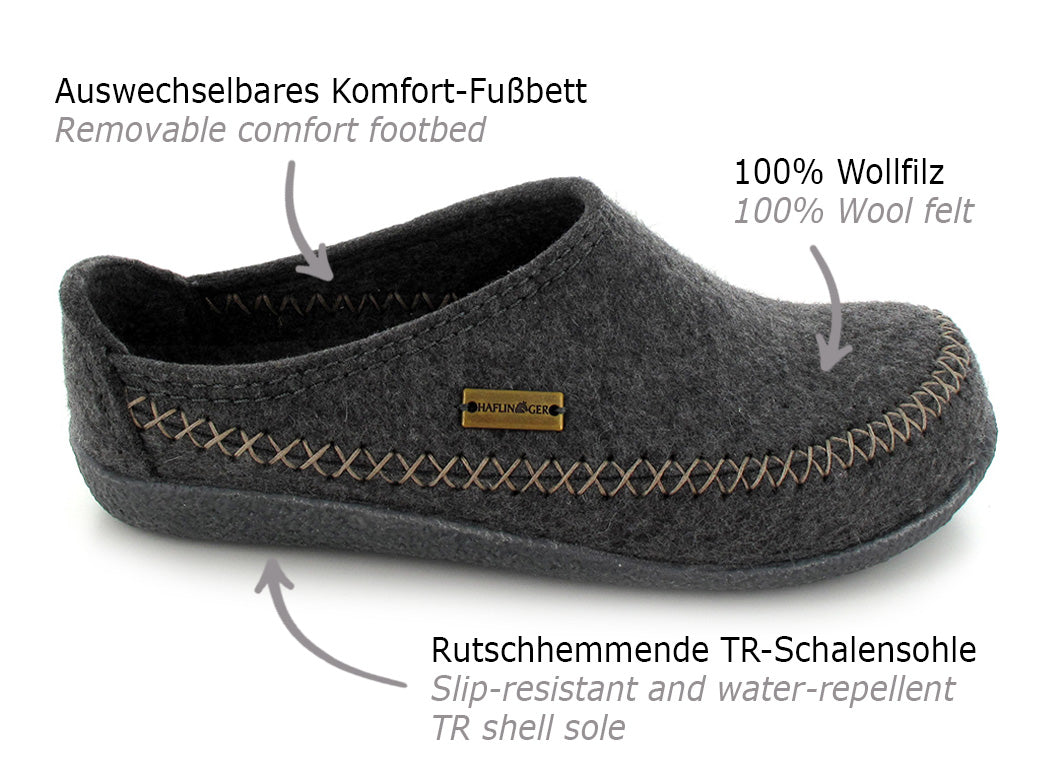 1 HAFLINGER-Clog--Blizzard-Credo-Anthracite #farbe_Grey