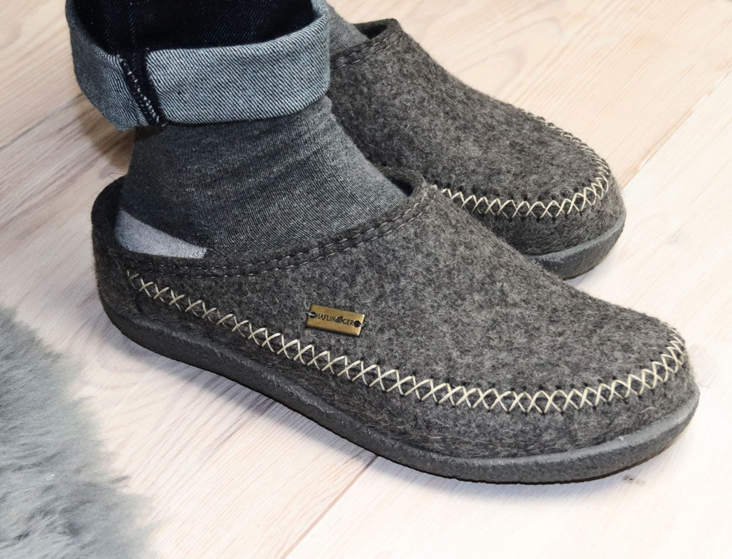 1 HAFLINGER-Clog--Blizzard-Credo-Anthracite #farbe_Grey