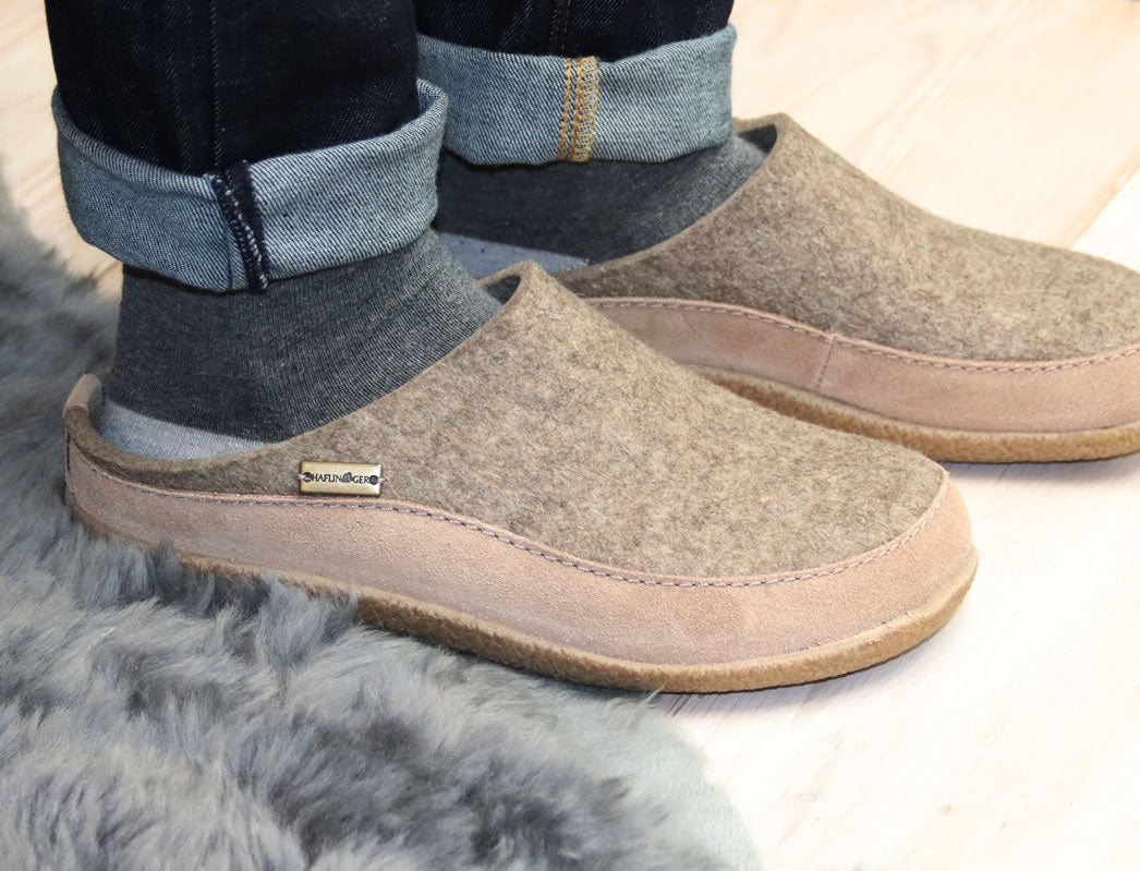 1 HAFLINGER-Clog--Blizzard-Skane-Beige #farbe_Beige