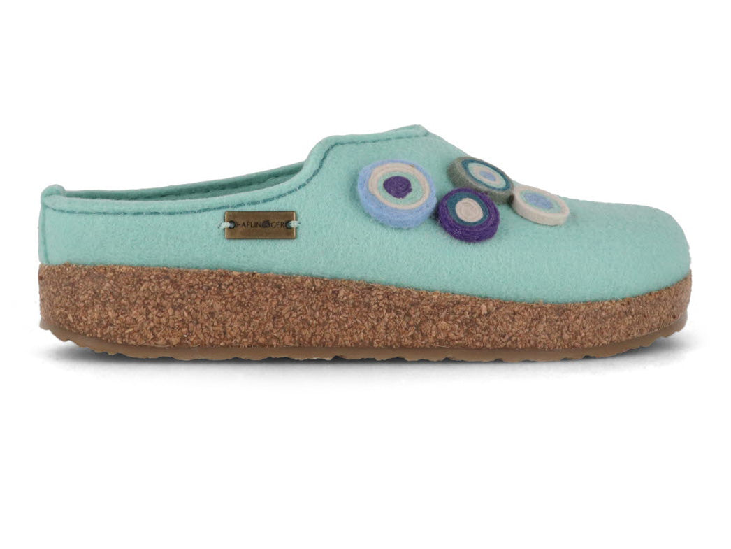 1 HAFLINGER-Women-Felt-Clogs-Grizzly-Kanon-peppermint #farbe_Green
