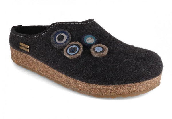 HAFLINGER-Clog--Grizzly-Kanon-Graphite #farbe_Grey