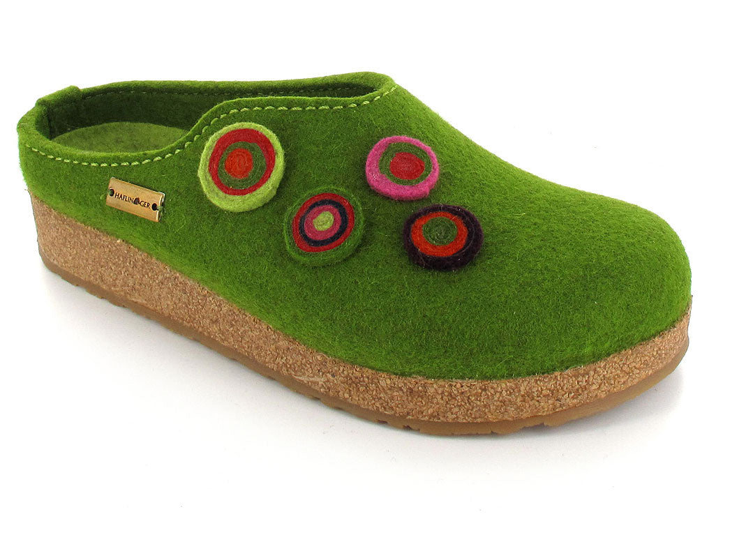 HAFLINGER-Clog--Grizzly-Kanon-GrassGreen #farbe_Green