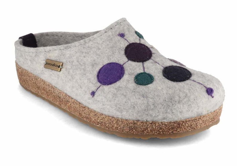 HAFLINGER-Women-Clogs-Grizzly-Faible-stone-gray