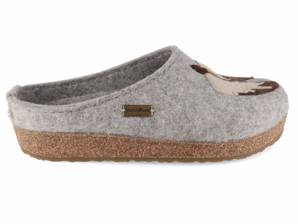 1 HAFLINGER-Women-Felt-Clogs-Grizzly-Cavallo-stone-gray #farbe_Grey