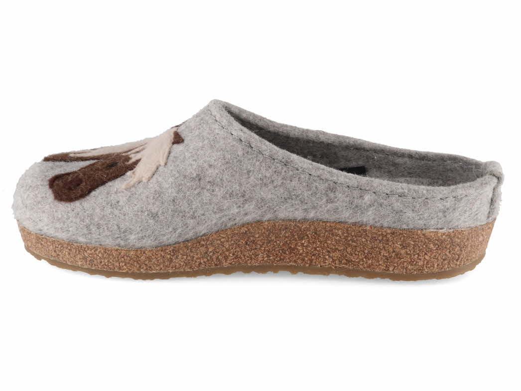 1 HAFLINGER-Women-Felt-Clogs-Grizzly-Cavallo-stone-gray #farbe_Grey