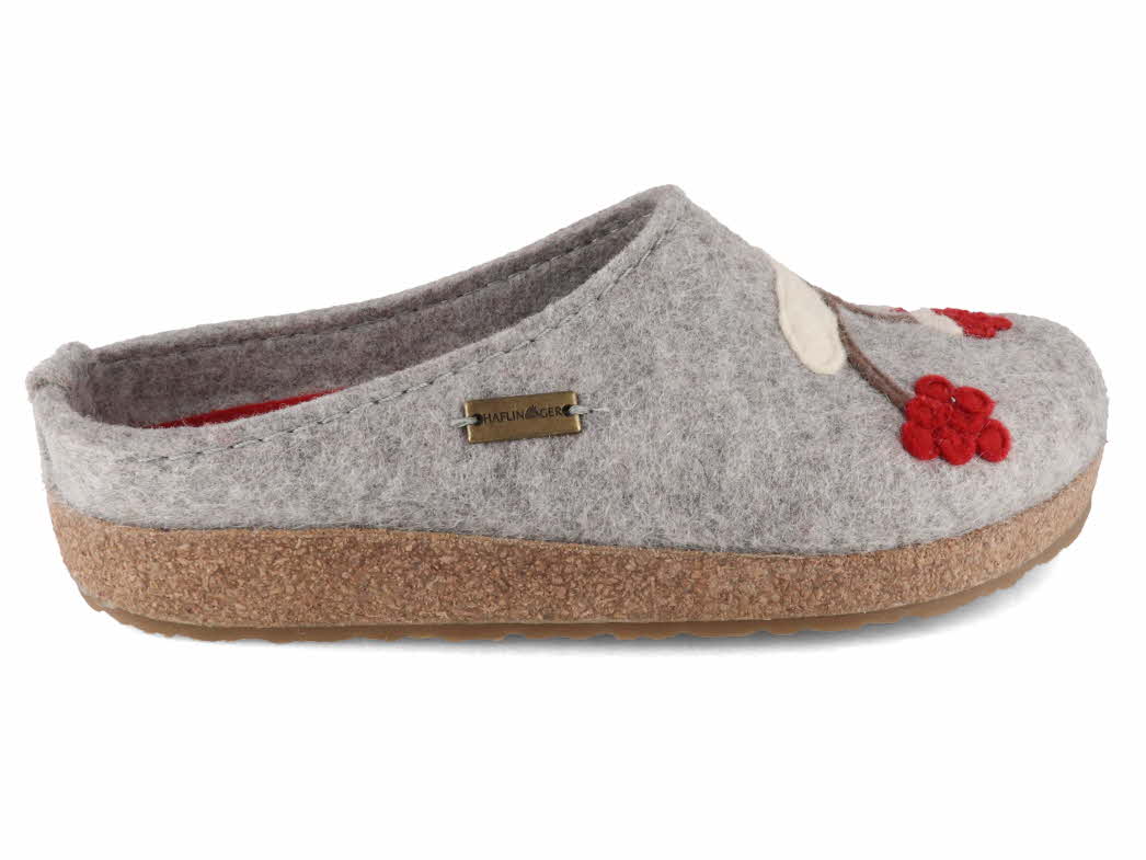 1 HAFLINGER-Women-Felt-Clogs-Grizzly-Winterbird-stone-gray #farbe_Grey