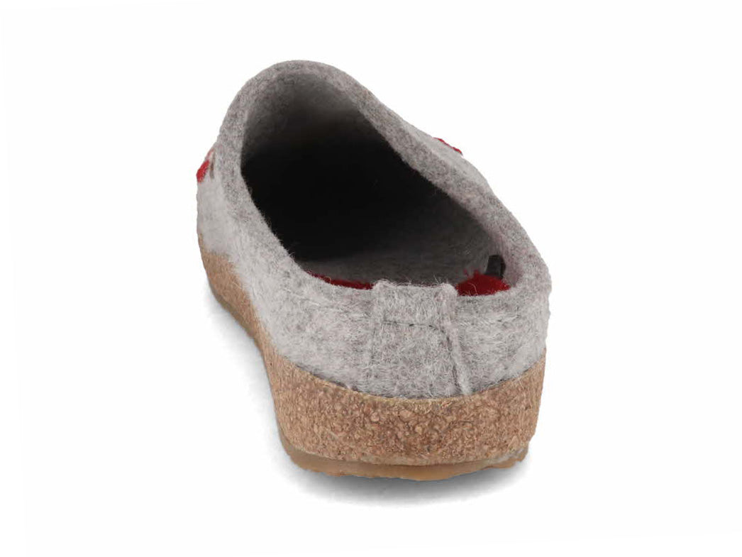 1 HAFLINGER-Women-Felt-Clogs-Grizzly-Winterbird-stone-gray #farbe_Grey
