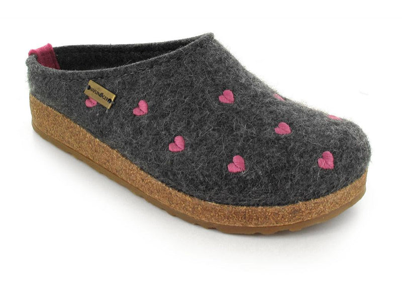 HAFLINGER-Clog--Grizzly-Cuoricino-Anthracite