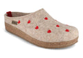 HAFLINGER-Women-Felt-Clogs-Grizzly-Cuoricino-beige #farbe_Beige