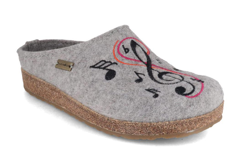 HAFLINGER-Women-Felt-Clogs-Grizzly-Melody-stone-gray