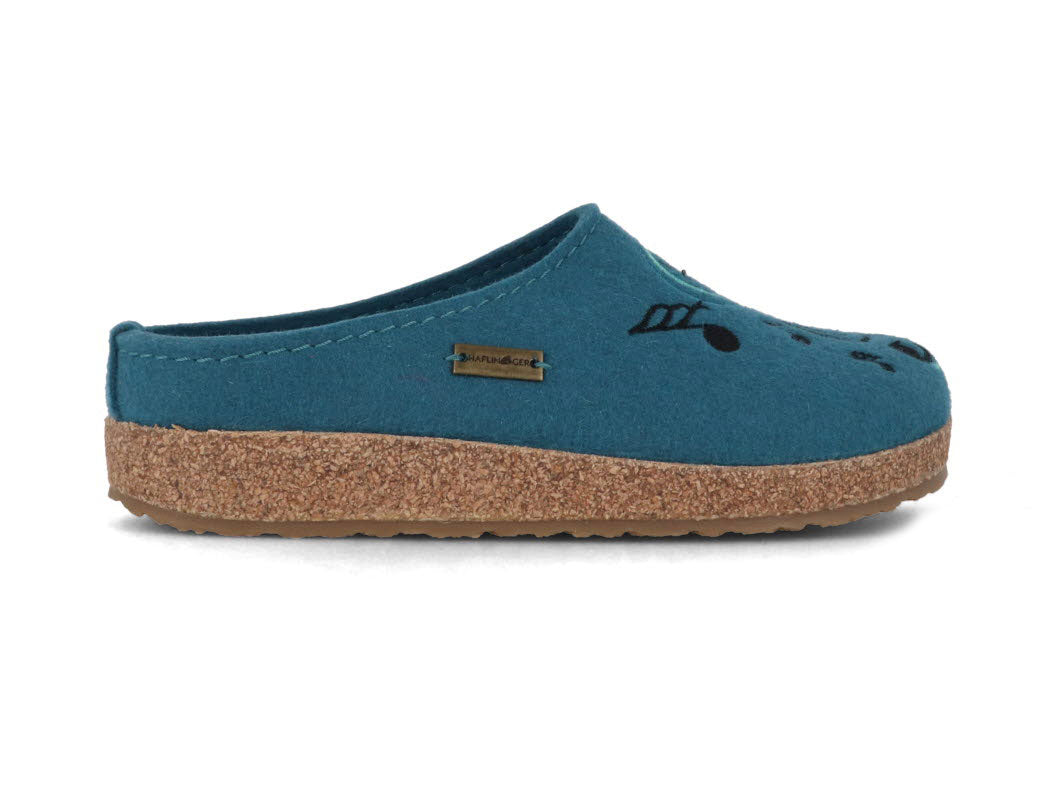 1 HAFLINGER-Women-Clogs-Grizzly-Melody-turquoise #farbe_Teal