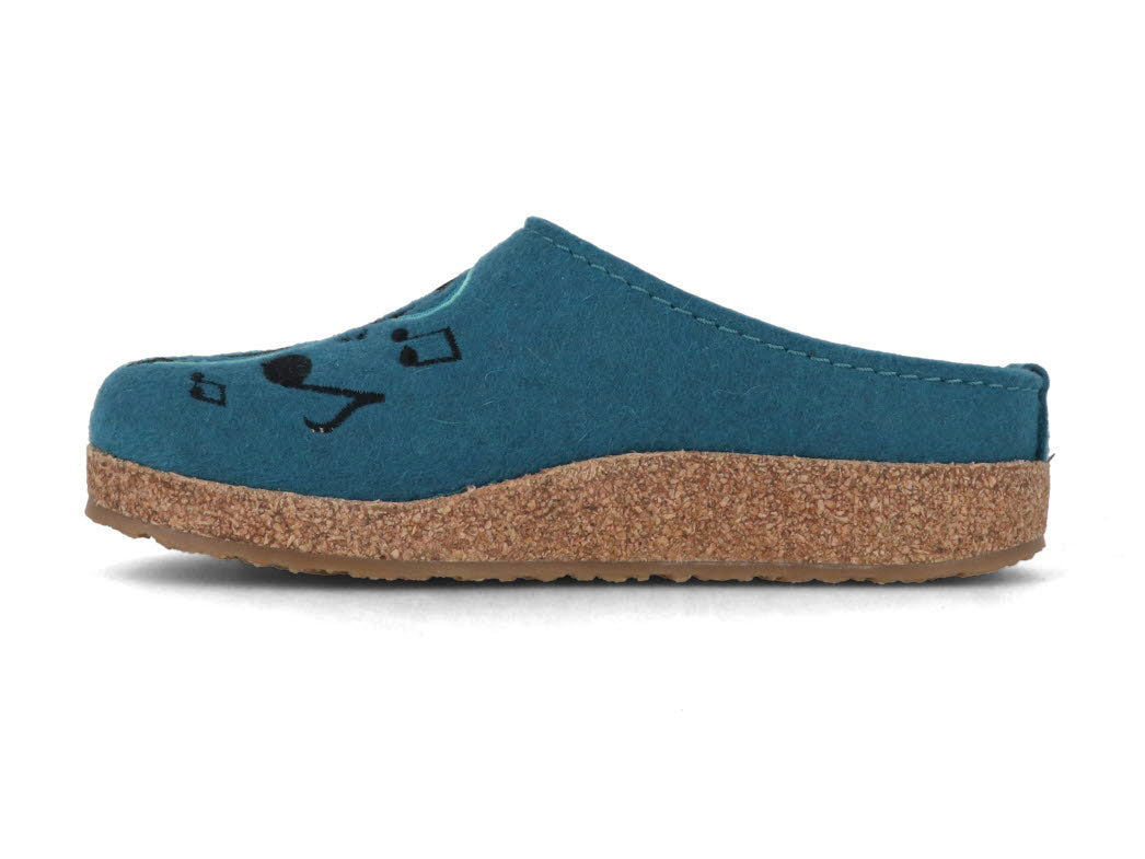 1 HAFLINGER-Women-Clogs-Grizzly-Melody-turquoise #farbe_Teal
