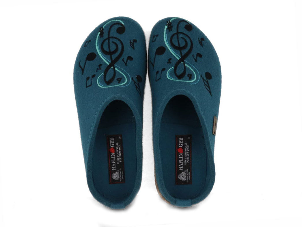 1 HAFLINGER-Women-Clogs-Grizzly-Melody-turquoise #farbe_Teal