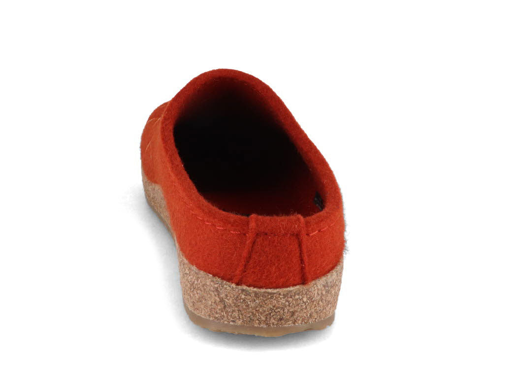 1 HAFLINGER-Women-Felt-Clogs-Grizzly-Mikado-fox #farbe_Orange
