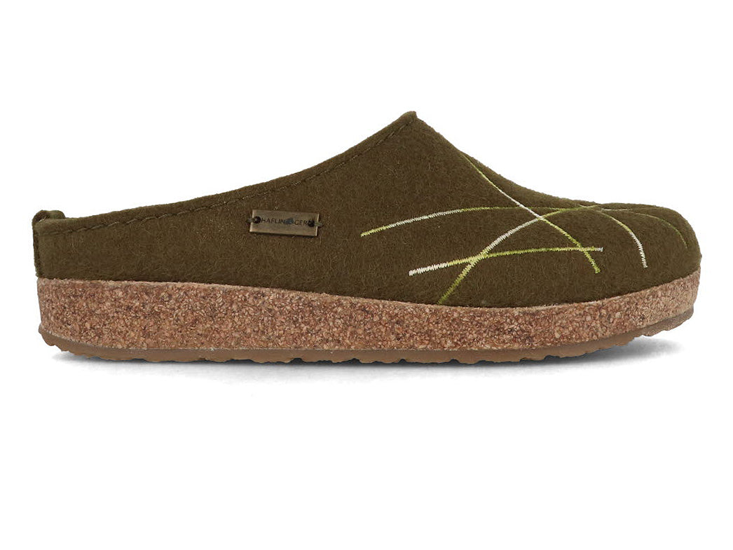 1 HAFLINGER-Women-Felt-Clogs-Grizzly-Mikado-olive #farbe_Oliv