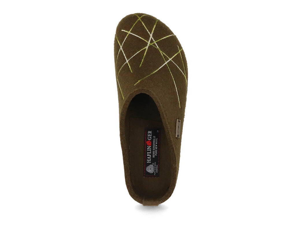 1 HAFLINGER-Women-Felt-Clogs-Grizzly-Mikado-olive #farbe_Oliv