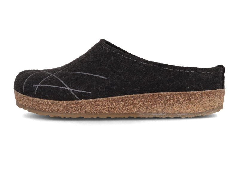 1 HAFLINGER-Women-Felt-Clogs-Grizzly-Mikado-graphite