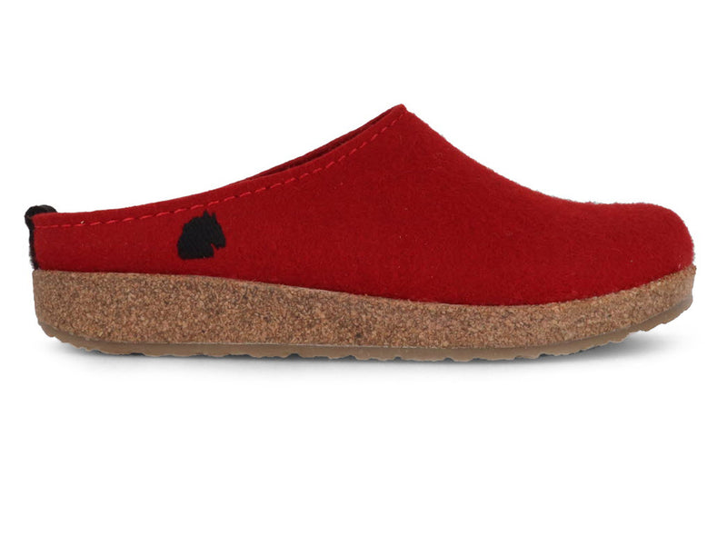 1 HAFLINGER-Women-Felt-Clogs-Grizzly-Origin-ruby