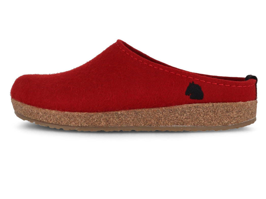 1 HAFLINGER-Women-Felt-Clogs-Grizzly-Origin-ruby #farbe_Red