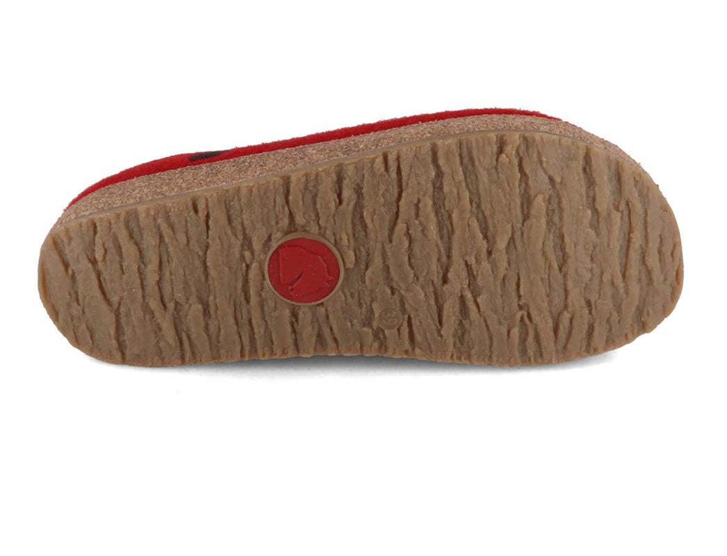 1 HAFLINGER-Women-Felt-Clogs-Grizzly-Origin-ruby #farbe_Red