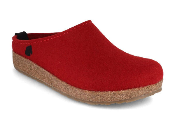 HAFLINGER-Women-Felt-Clogs-Grizzly-Origin-ruby #farbe_Red