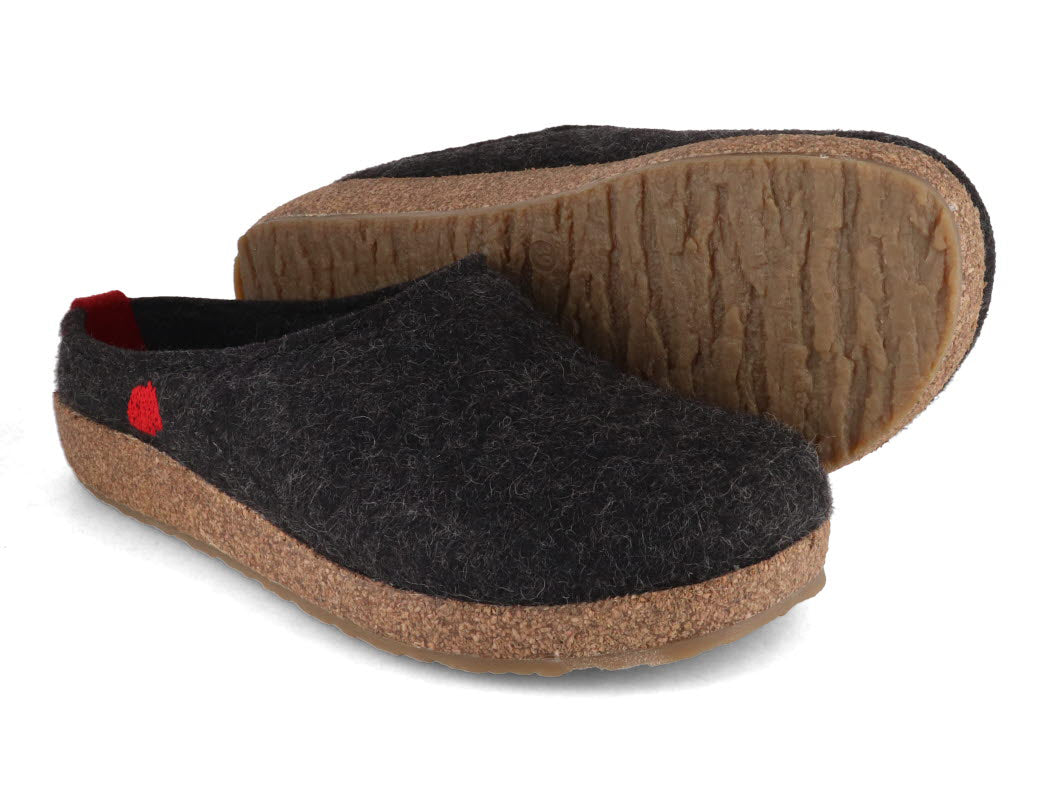 1 HAFLINGER-Men-Women-Felt-Clogs-Grizzly-Origin-graphite #farbe_Gray