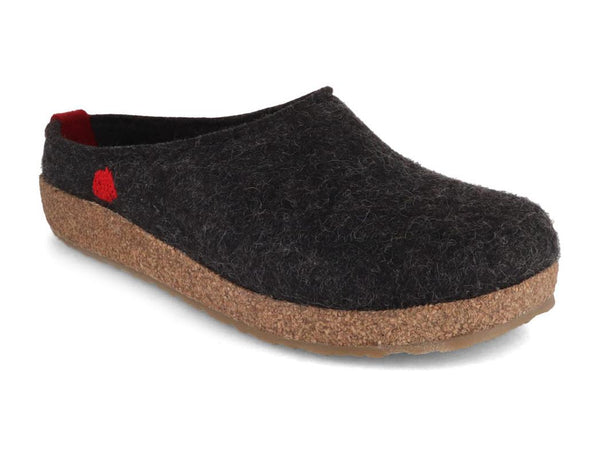 HAFLINGER-Men-Women-Felt-Clogs-Grizzly-Origin-graphite #farbe_Gray