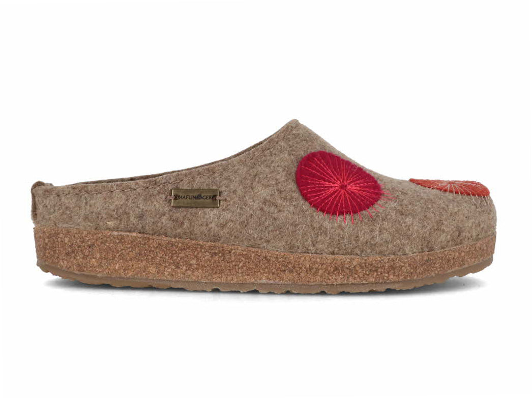 1 HAFLINGER-Women-Felt-Clogs-Grizzly-Radius-turf #farbe_Beige