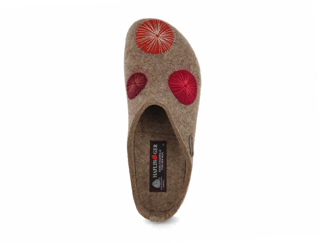 1 HAFLINGER-Women-Felt-Clogs-Grizzly-Radius-turf #farbe_Beige