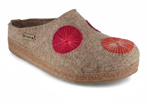 HAFLINGER-Women-Felt-Clogs-Grizzly-Radius-turf #farbe_Beige