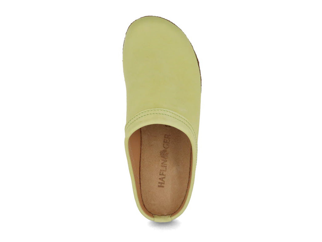1 HAFLINGER-Women-Nubuck-Clogs-Malm-lime #farbe_Green