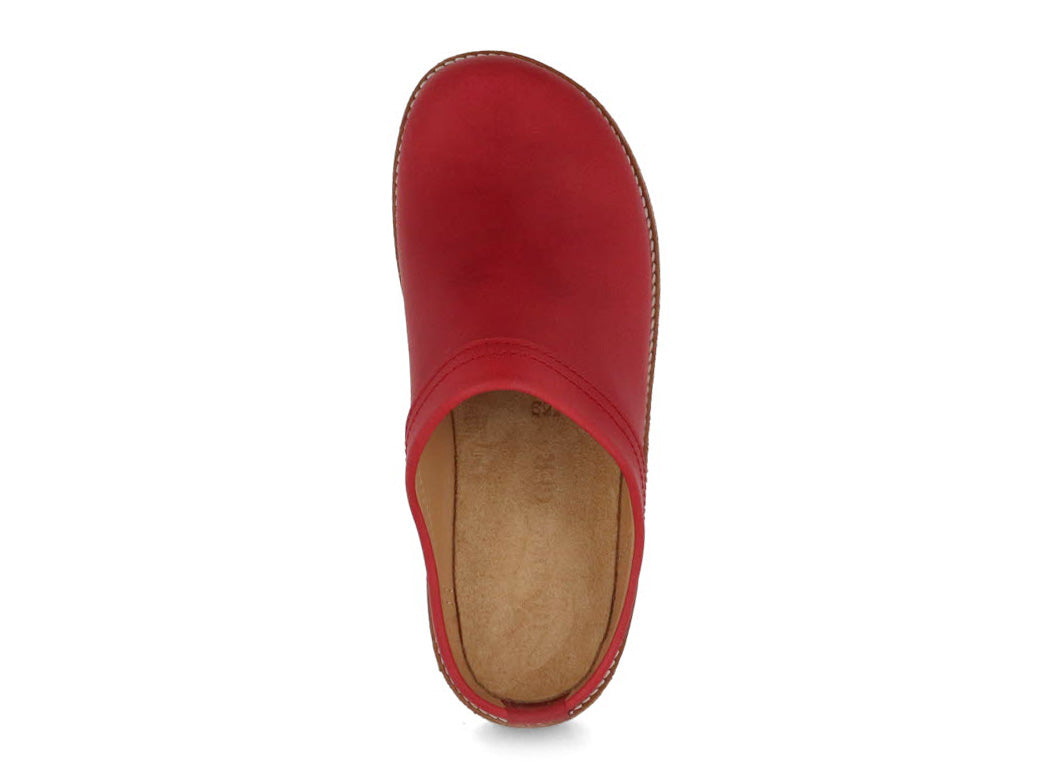 1 HAFLINGER-Men-Women-Leather-Clogs-Travel-Classic-red #farbe_Red