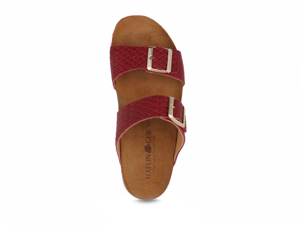 1 HAFLINGER-Women-Sandals-Bio-Andrea-braided-bordeaux #farbe_Red