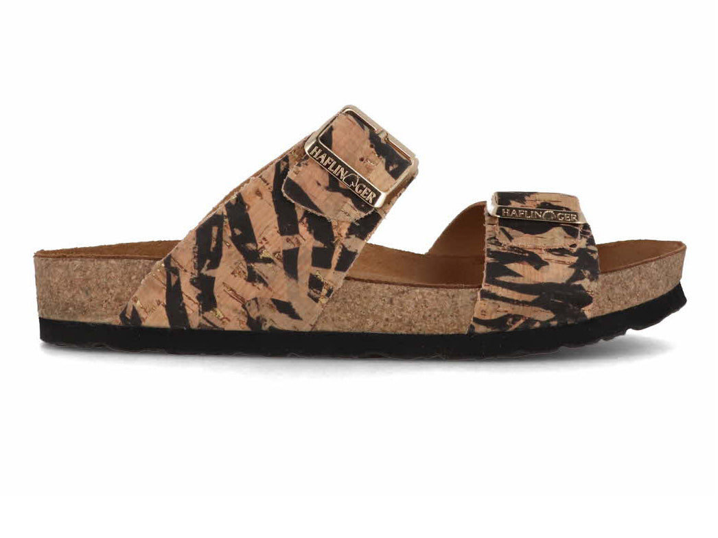1 HAFLINGER-Women-Bio-Sandals-Andrea-corkmulti-zebra #farbe_Beige