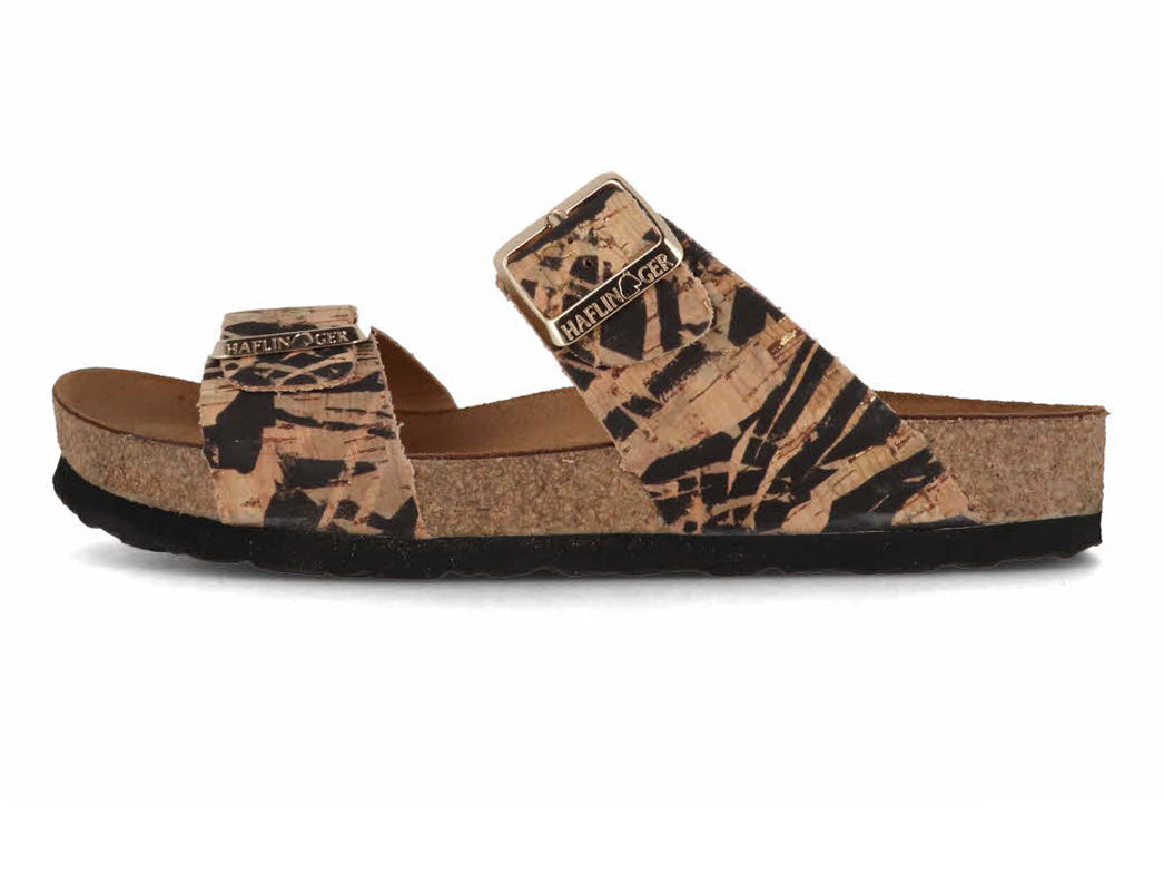 1 HAFLINGER-Women-Bio-Sandals-Andrea-corkmulti-zebra #farbe_Beige