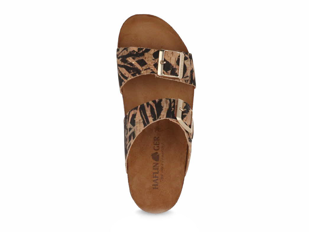 1 HAFLINGER-Women-Bio-Sandals-Andrea-corkmulti-zebra #farbe_Beige