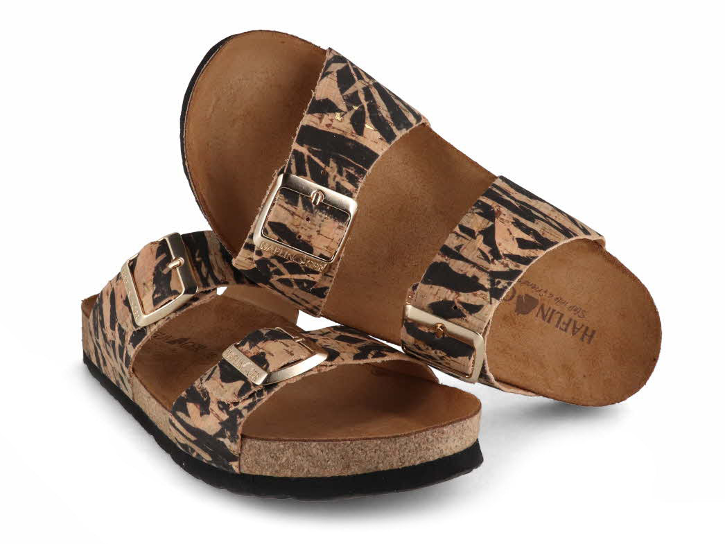 1 HAFLINGER-Women-Bio-Sandals-Andrea-corkmulti-zebra #farbe_Beige
