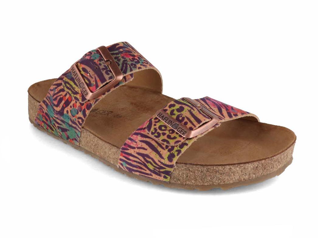 HAFLINGER-Women-Bio-Sandals-Andrea-corkmulti-jungle #farbe_Colorful