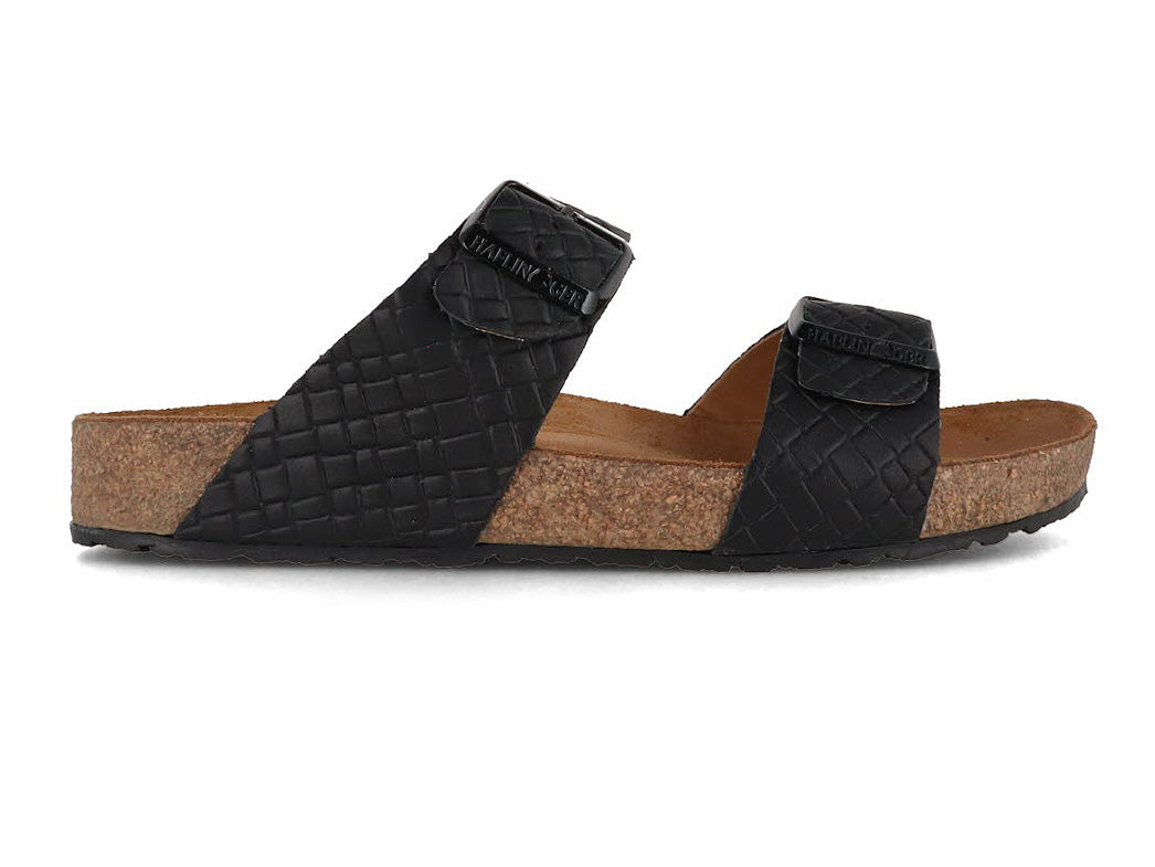 1 HAFLINGER-Women-Mules-Bio-Andrea-black-intreccio #farbe_Black