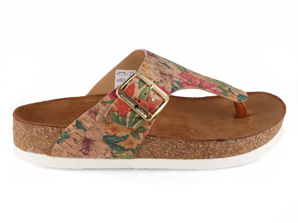 1 HAFLINGER-Women-Toe-Separator-Bio-Conny-hibiskus-kork-multi #farbe_Beige