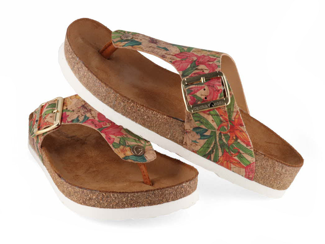 1 HAFLINGER-Women-Toe-Separator-Bio-Conny-hibiskus-kork-multi #farbe_Beige