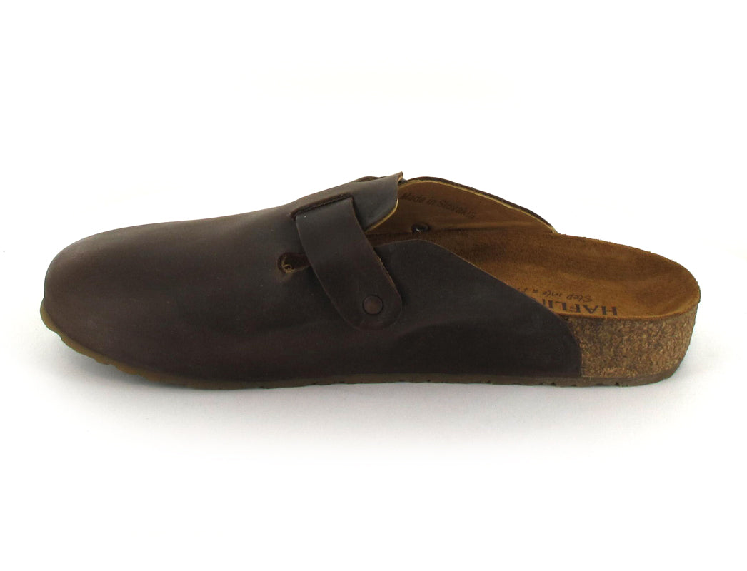 haflinger-leather-clog-with-buckle-lorenzo #color_brown