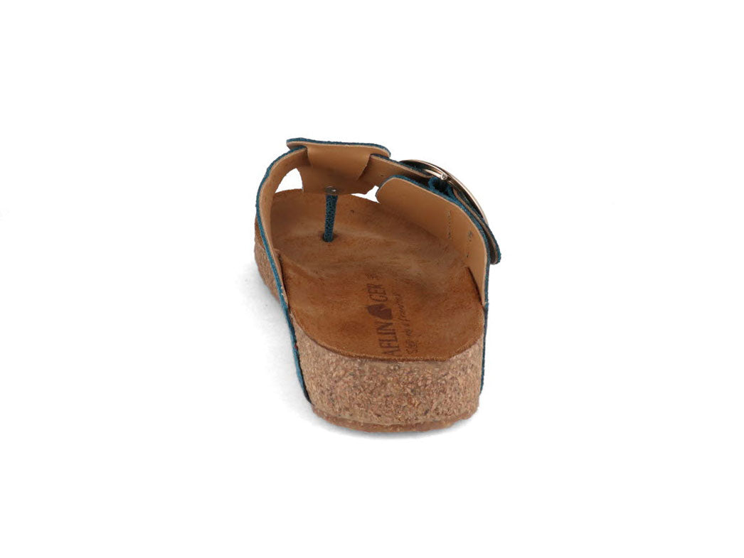 1 HAFLINGER-Leather-Sandal--Round-Buckle-Corinna-Blue #farbe_Blue