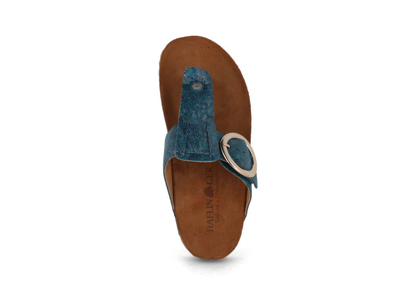 1 HAFLINGER-Leather-Sandal--Round-Buckle-Corinna-Blue